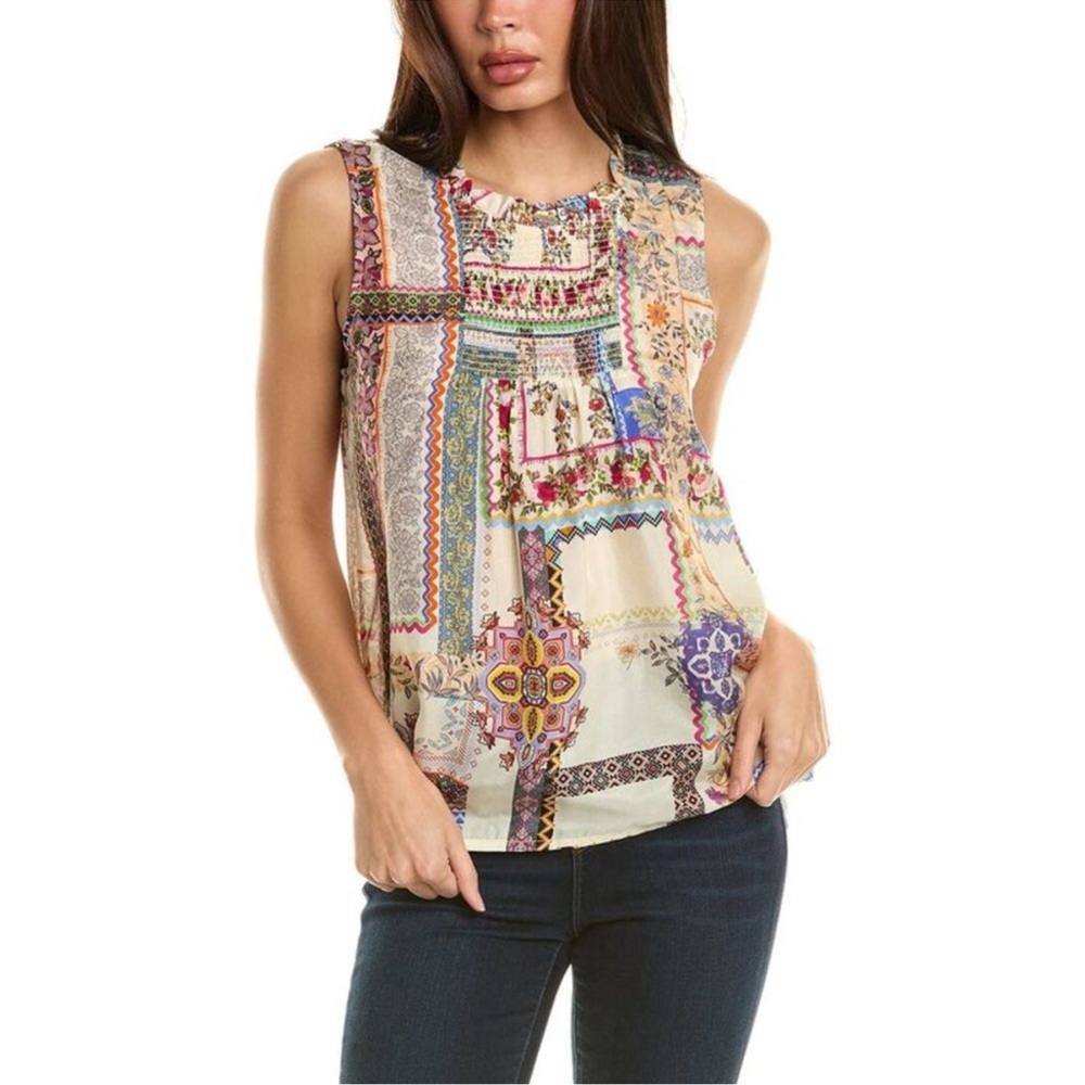 Johnny Was Stano Ife Silk Tank small NEW